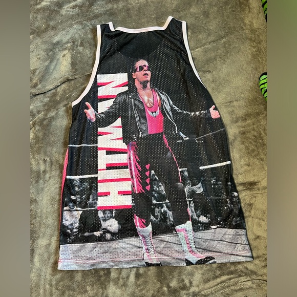 WWE WWF BRET HART CHALKLINE JERSEY SMALL - Picture 2 of 2
